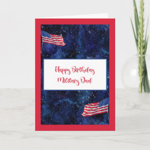 Carte Anniversaire pour papa dans l'armée