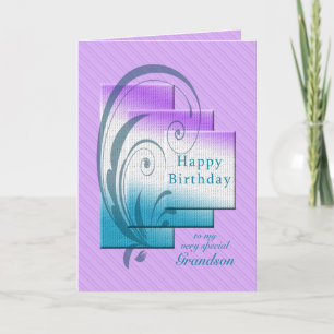 Carte Anniversaire pour petit-fils, moderne et chic