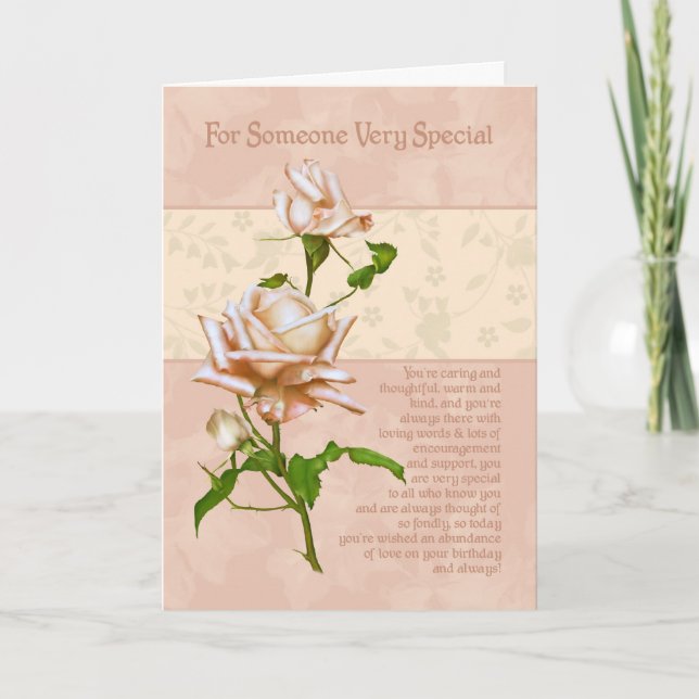 Carte Anniversaire Pour Quelqu'Un Très Spécial (Devant)