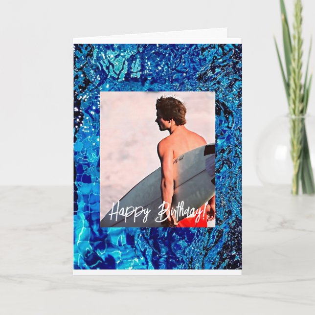 Carte Anniversaire pour Surfer Carte Anniversaire (Devant)