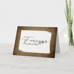 Carte Anniversaire pour toujours sur papier curling