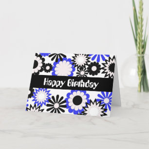 Carte Anniversaire pour tous, fleurs vives.