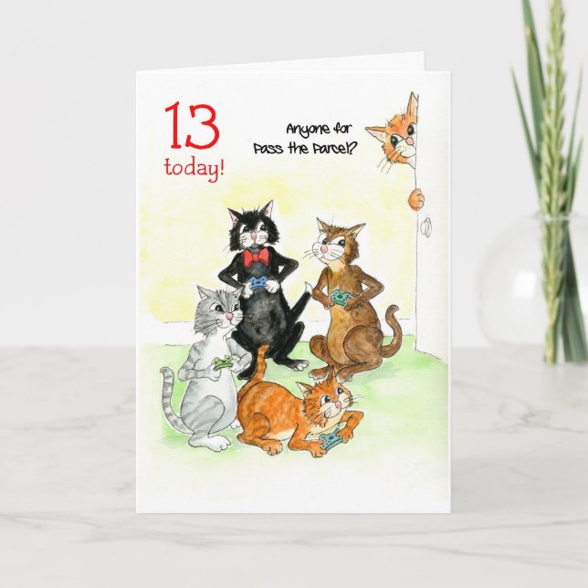 Carte Anniversaire pour un Joueur Vidéo de 13 ans (Devant)