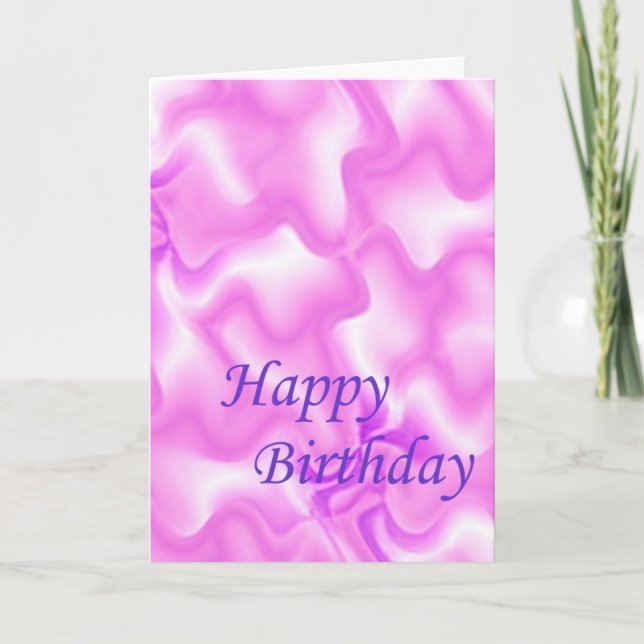 Carte Anniversaire pourpre de motif (Devant)