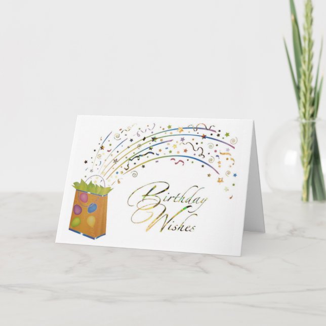 Carte Anniversaire présent Anniversaire (Devant)