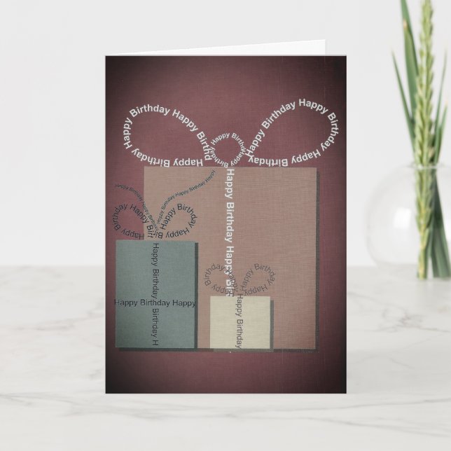 Carte Anniversaire présent Pour hommes ou femmes (Devant)