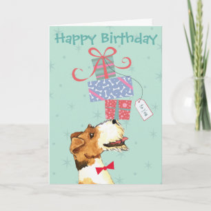 Carte Anniversaire Présents Fil Fox Terrier