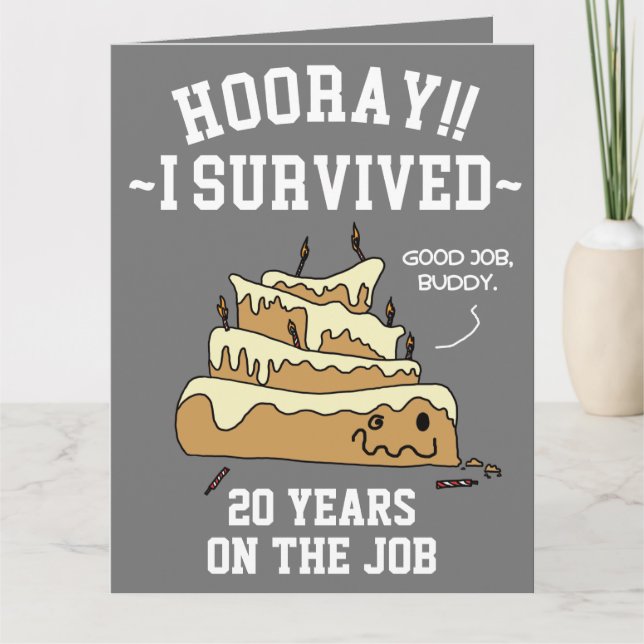 Carte Anniversaire professionnel de l'employé apprécié (Devant)