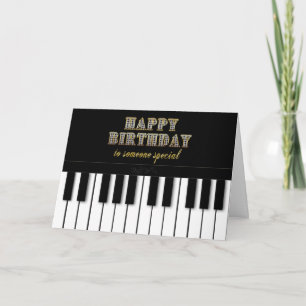 Carte ANNIVERSAIRE, QUELQU'UN SPÉCIAL, clavier de piano