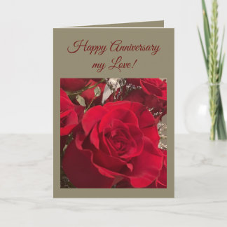 Carte anniversaire Red Roses