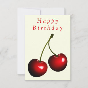 Carte Anniversaire Red Sweet Cherry - Votre nom