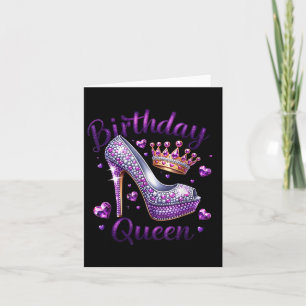 Carte Anniversaire Reine Coeurs de la Couronne Haut talo