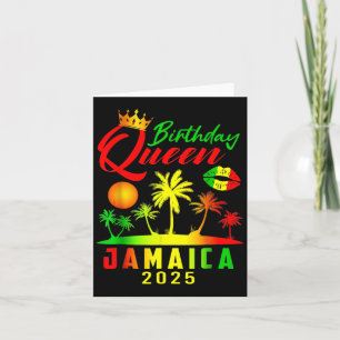 Carte Anniversaire Reine Jamaïque filles voyage 2025 Par