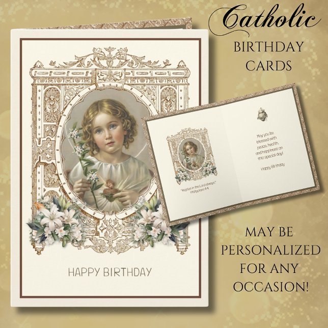 Carte Anniversaire religieux Sacré Coeur de Jésus (Créateur téléchargé)