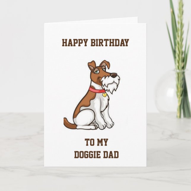 CARTE ANNIVERSAIRE REMERCIE "DE VOTRE DOGGIE" (Devant)