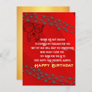 Carte Anniversaire romantique