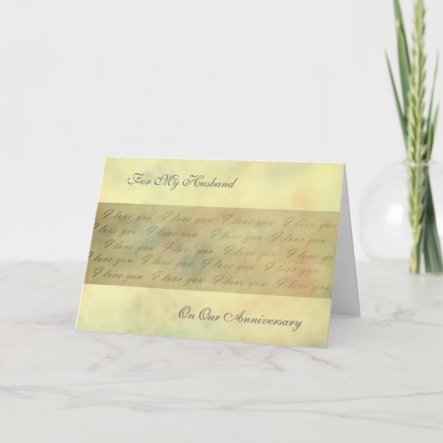 Carte Anniversaire Romantique Je T'Aime (Devant)