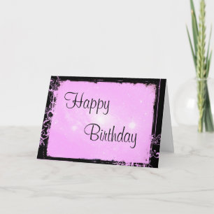 Carte Anniversaire romantique rose heureux