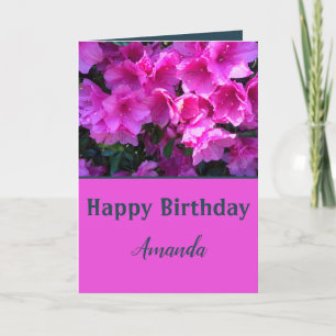 Carte Anniversaire romantique Voeux pour sa floraison ro