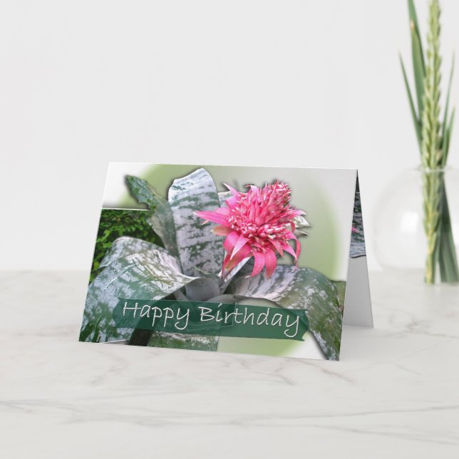Carte Anniversaire rose (Devant)