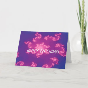 Carte Anniversaire rose Abstact