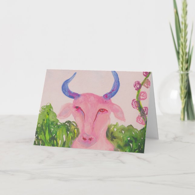 Carte Anniversaire rose de symbole de zodiaque de (Devant)