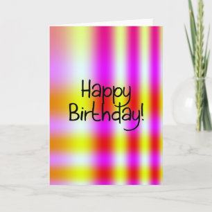 Carte Anniversaire rose et jaune de Neon