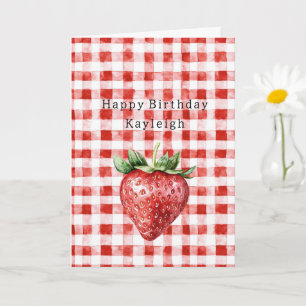 Carte Anniversaire Rouge Blanc Rayures Coeur En Forme De