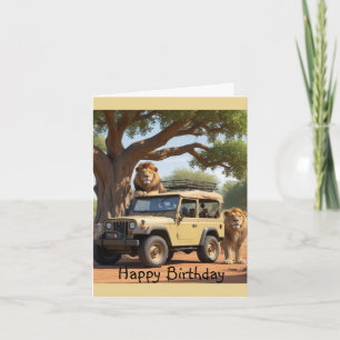 Carte Anniversaire Safari