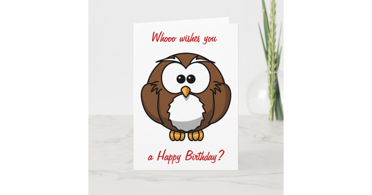 Carte Anniversaire Sage De Hibou Zazzle Fr