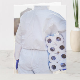 CARTE ANNIVERSAIRE SAISIR JOUR TOILETTE PAPIER HAZMAT GR