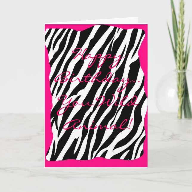 Carte Anniversaire sauvage (Devant)