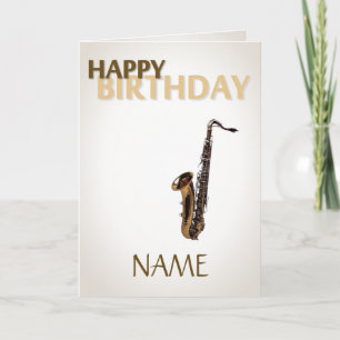 Carte Anniversaire Sax