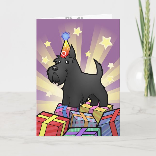 Carte Anniversaire Scottish Terrier (Devant)