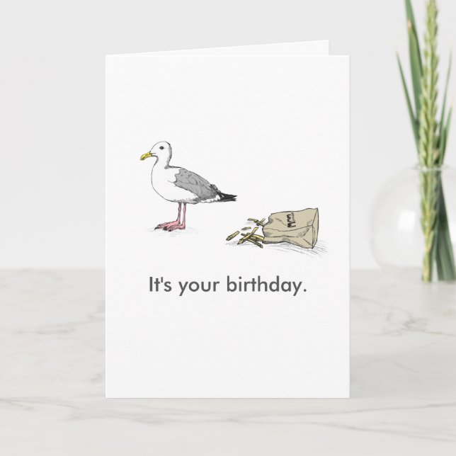 Carte Anniversaire Seagull | C'est ton anniversair (Devant)