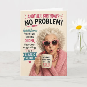 Carte Anniversaire Senior Sassy  - Ajouter un nom