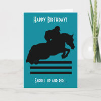 Anniversaire silhouette de cheval de saut d'obstac