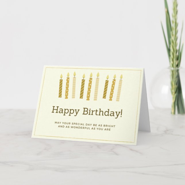 Carte Anniversaire - Simplicité (Devant)