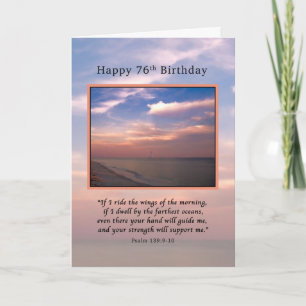 Carte Anniversaire, soixante-seizième, lever de soleil à