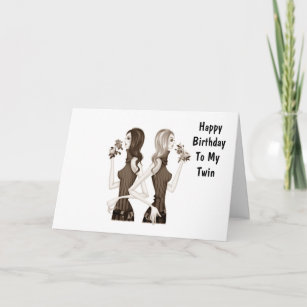 Cartes Pour La Soeur Jumelle D Anniversaire Zazzle Fr