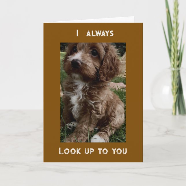 CARTE ANNIVERSAIRE SOUHAITE À QUELQU'UN QUE JE "REGARDE" (Devant)