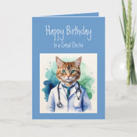 Anniversaire Souhaite grand docteur Fun Cat Scan