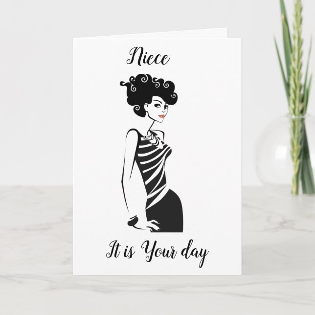 CARTE ****ANNIVERSAIRE SPÉCIAL ET JEUNE DAME**** (Devant)