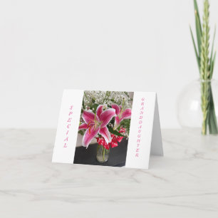 Carte Anniversaire Spécial Grandgirl, Stargazer Lily