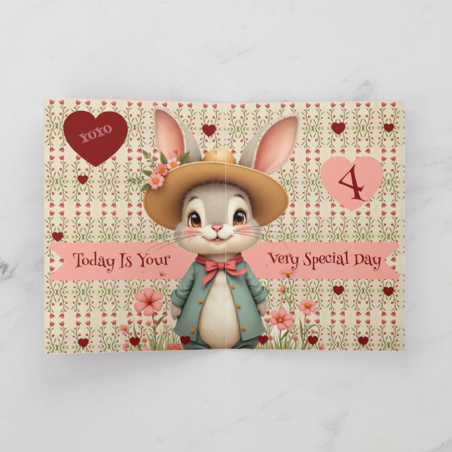 Carte Anniversaire Spécial Petit Lapin (Intérieur)