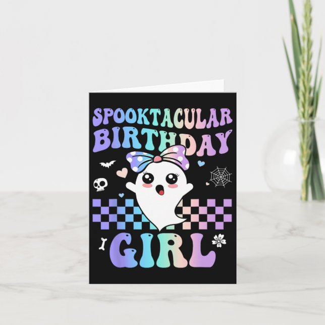 Carte Anniversaire Spooktaculaire mignon Fantôme Hallowe (Devant)