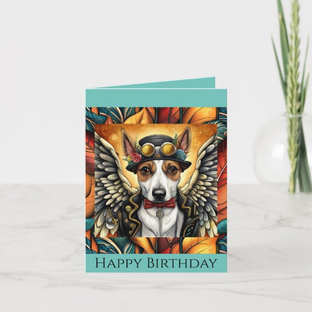 Carte anniversaire steampunk chien carte d'anniver (Devant)