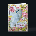 Carte Anniversaire, Step Mother, perroquet blanc dans Cr<br><div class="desc">Ce joli perroquet ou macaw blanc est assis dans un pommier crabe en fleurs sur cette carte de voeux d'anniversaire colorée.  N'hésitez pas à changer le verset intérieur pour répondre à vos besoins.</div>