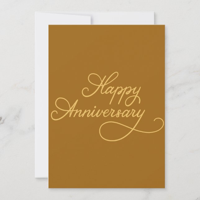 Carte Anniversaire stylée avec Calligraphie Design (Devant)