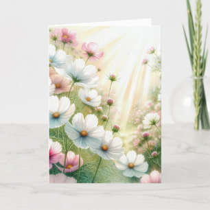 Carte Anniversaire Sunny Cosmos Garden